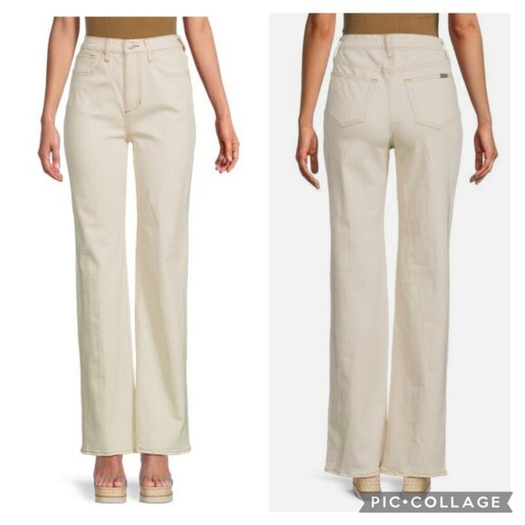 Joe's Jeans High Rise Wide Leg Jeans Ecru 32 - Picture 1 of 9